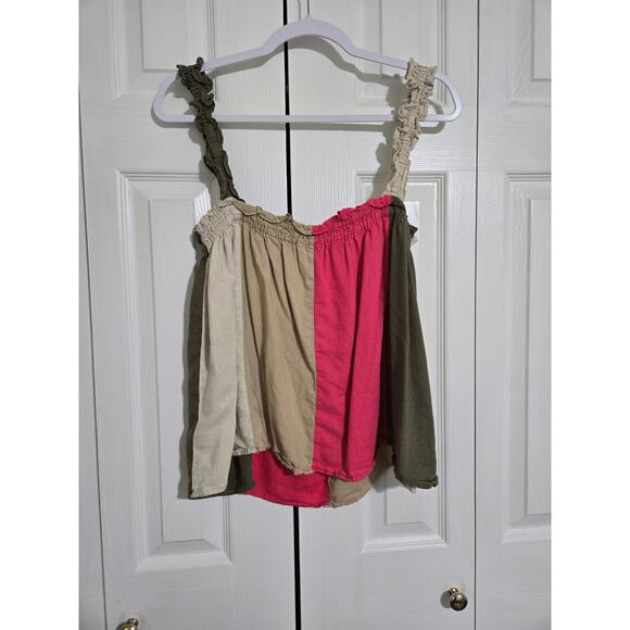 Cato large women's multicolored colored patchwork tank top - Picture 2 of 10